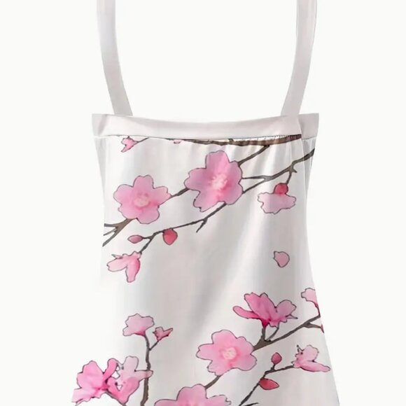Floral Print Cami Top, Casual V Neck Sleeveless Top - Picture 2 of 3